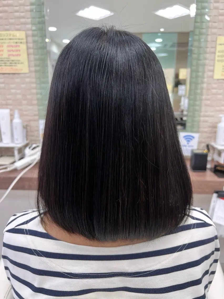 セミロング くせ毛 縮毛矯正 縮毛矯正 原田 虎太郎のヘアスタイル