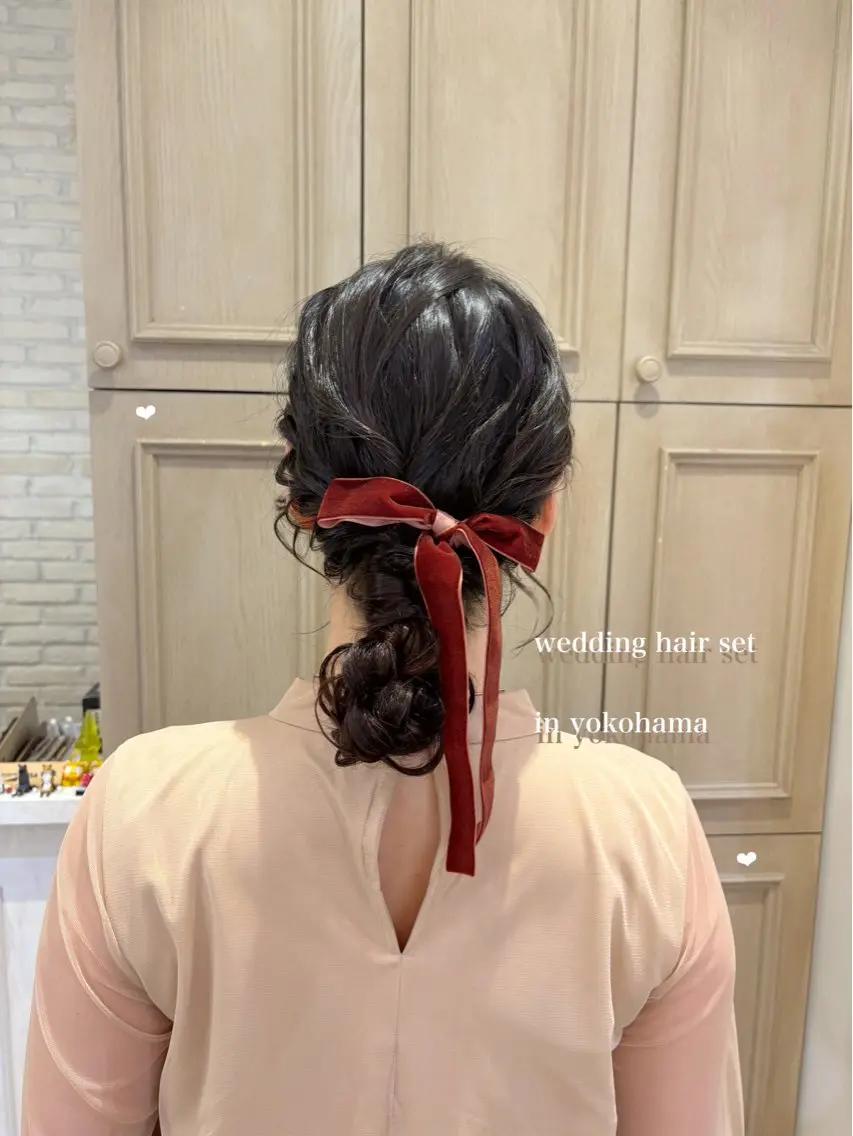 ロング ヘアアレンジ 結婚式・ブライダル シールエクステ横浜 🐏☁️miminaのヘアスタイル