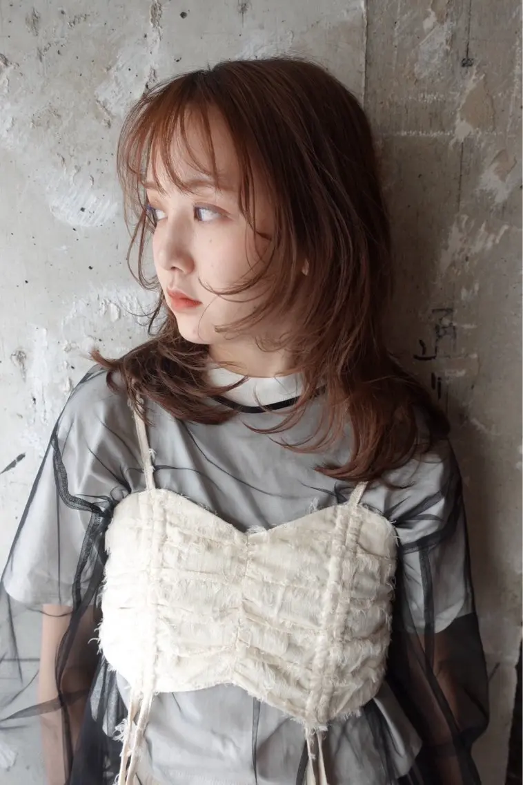 ロング カラー カット ヘアカラー トリートメント 阪倉 美玲のヘアスタイル