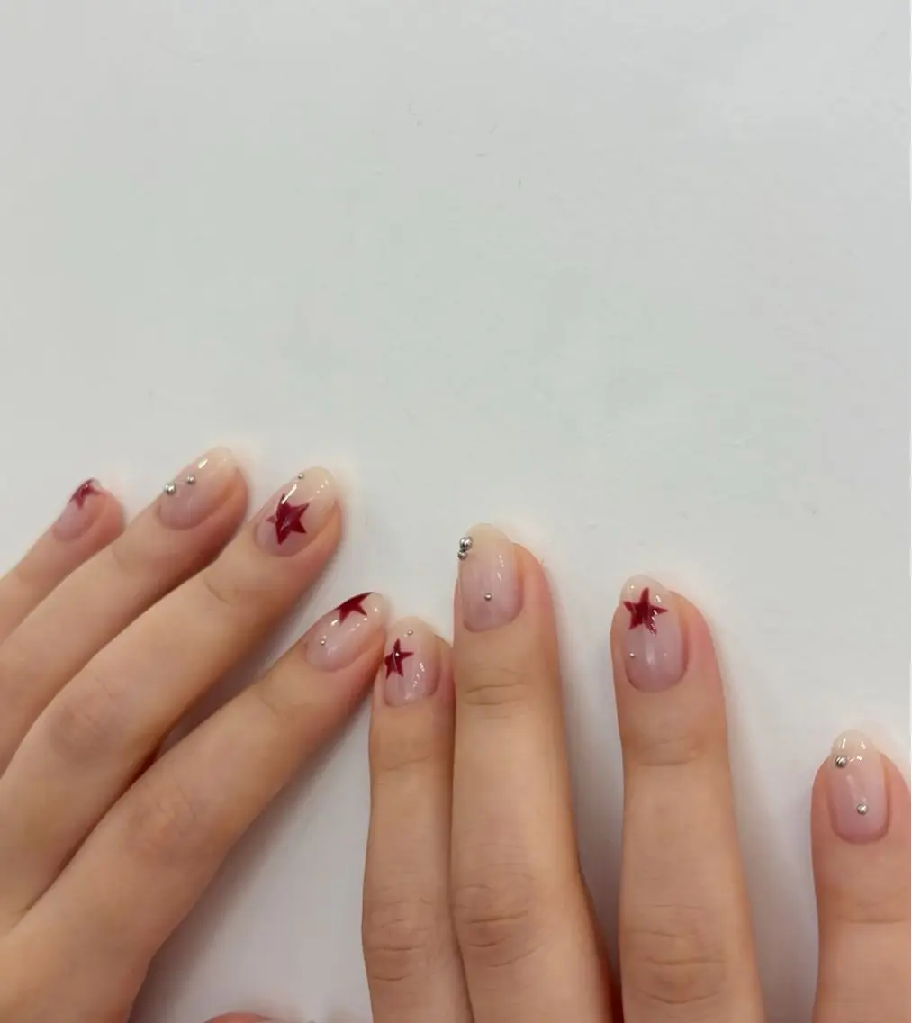 ネイル アートネイル オーロラネイル ブルー チークネイル フットネイル ハンドネイル NAILS168 新大久保店のネイルデザイン