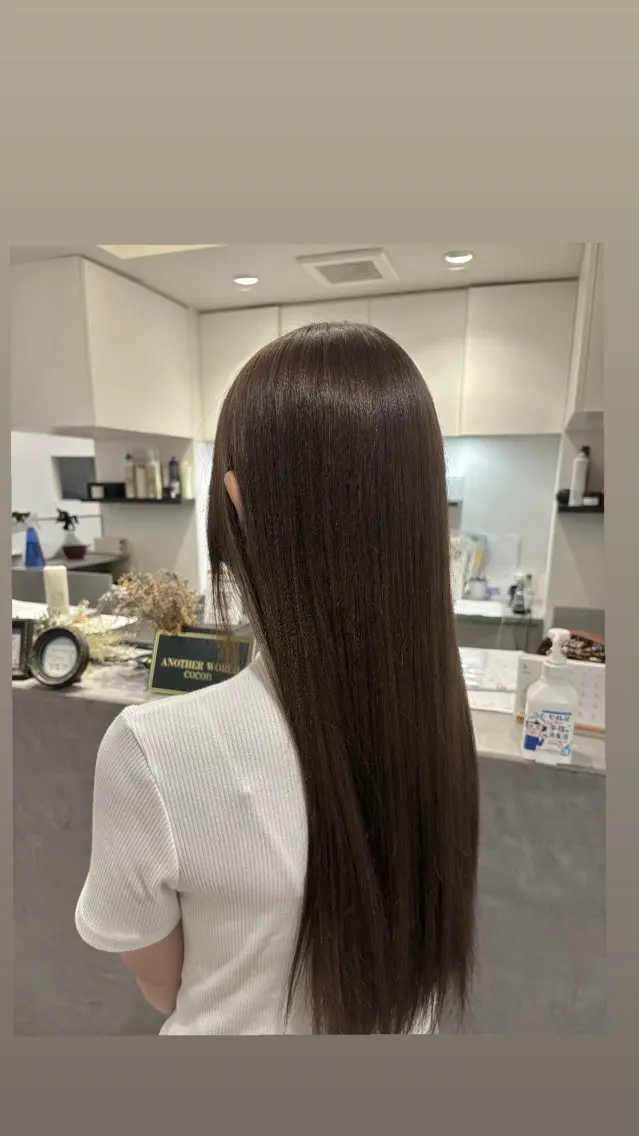 ロング ヘアカラー はしもとひより/ブリ ーチ矯正/艶カラーのヘアスタイル