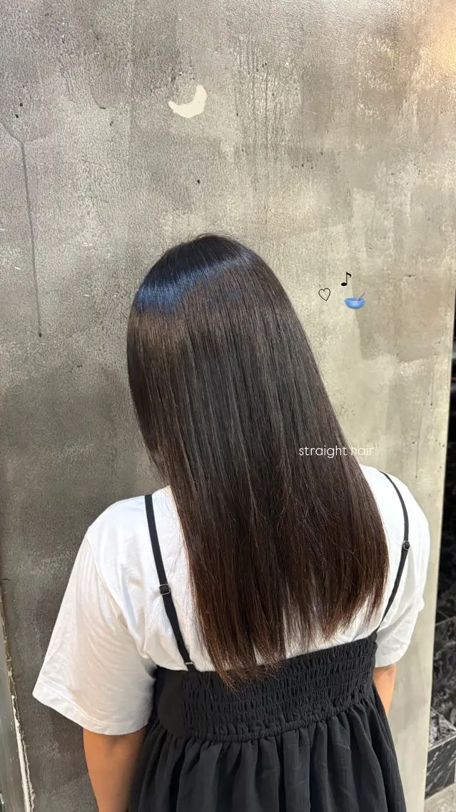 セミロング 縮毛矯正 green／ yumekaのヘアスタイル