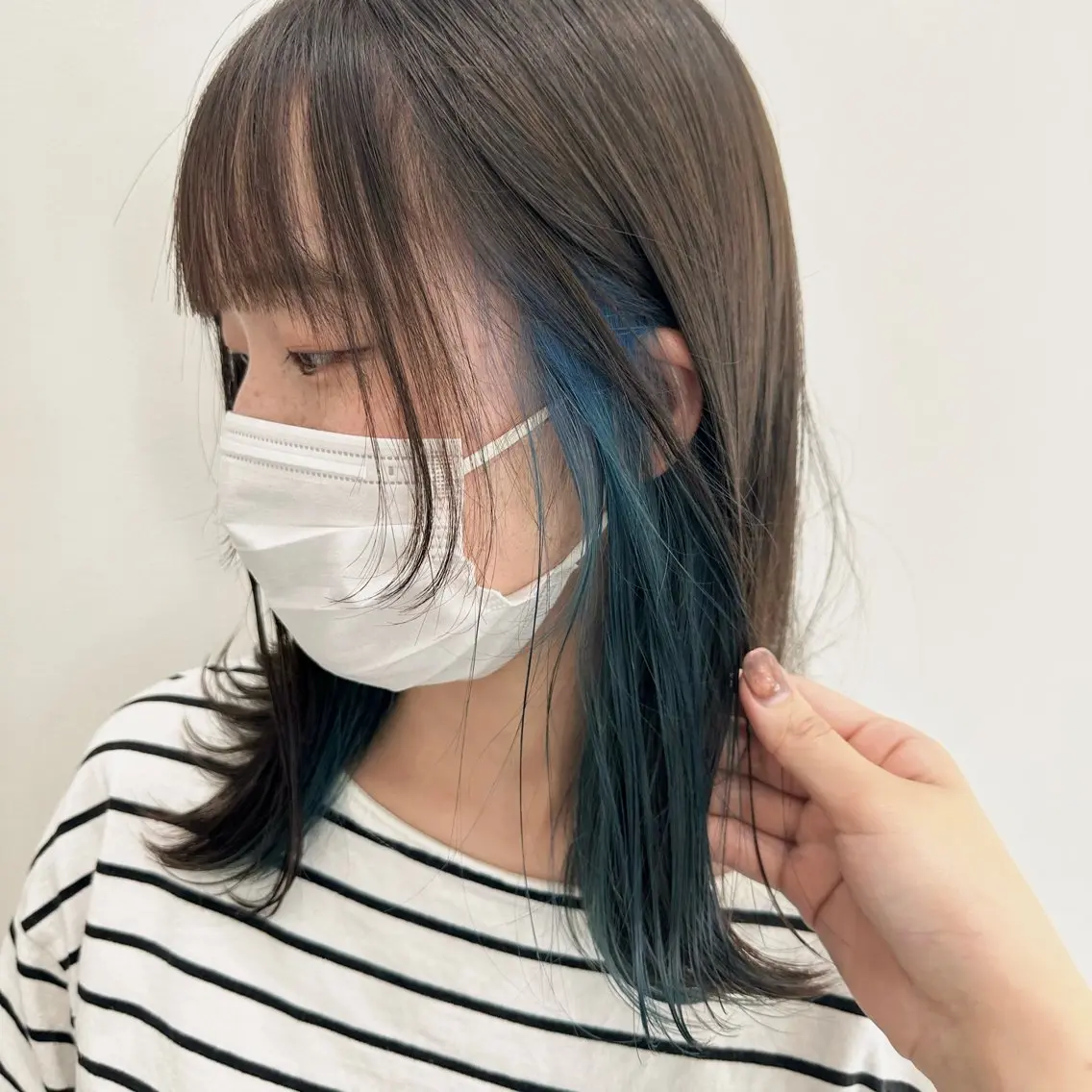 ミディアム カラー ブルーカラー ヘアカラー recipe 黒木 彩那のヘアスタイル