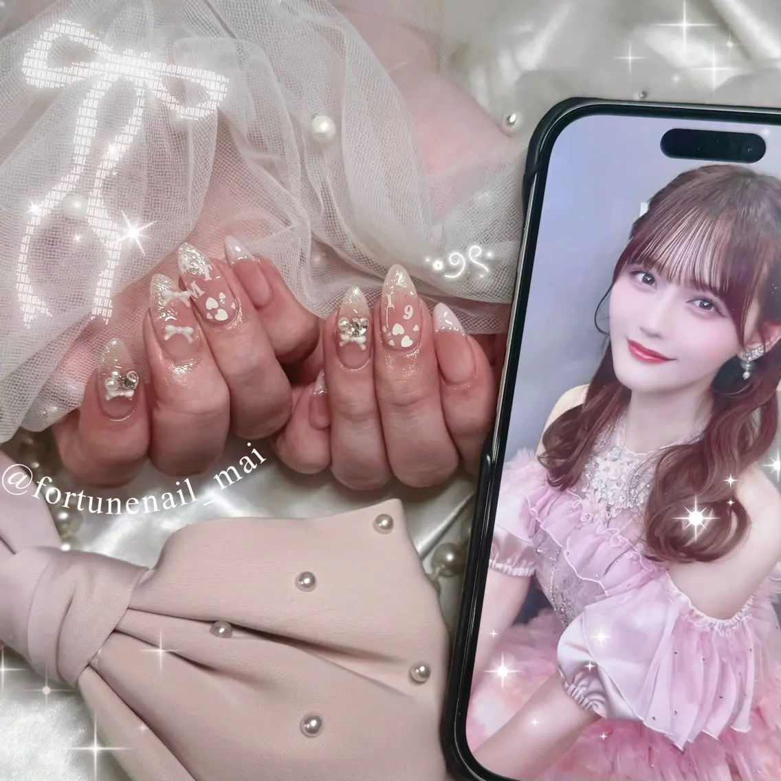 ネイル チークネイル ハンドネイル 🎀Mai 🎀のネイルデザイン