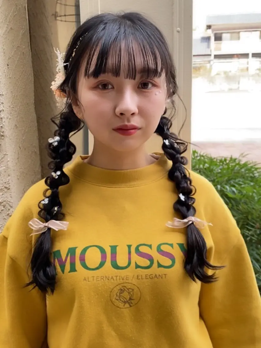 ロング ヘアアレンジ 成人式 ストカール✨ デジタルパーマ✨植松のヘアスタイル