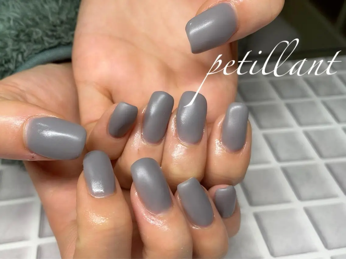 ネイル マットネイル ワンカラーネイル ハンドネイル ハンドケア nail salon petillantのネイルデザイン