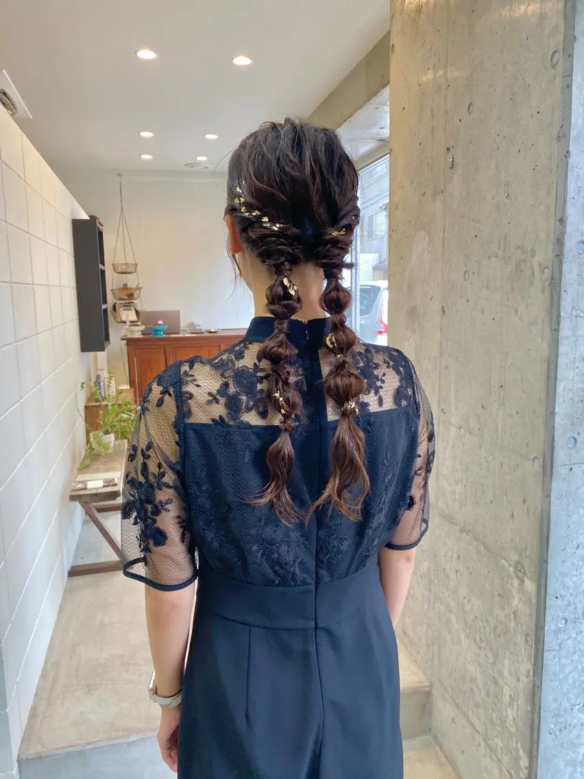 ロング ヘアアレンジ 結婚式・ブライダル ロング ヘアセット 🌷Asuka /レイヤーカット🌷のヘアスタイル