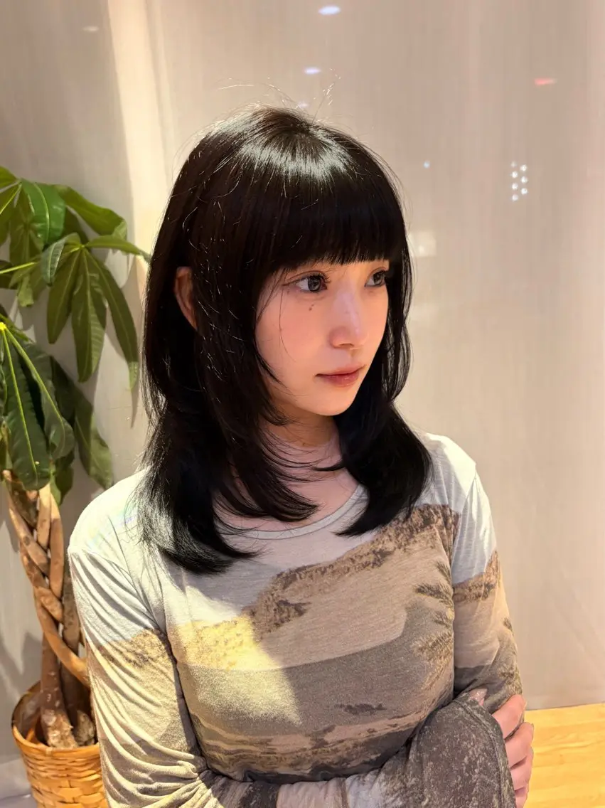 セミロング ヘアカラー say.🫧植田 虹乃花のヘアスタイル