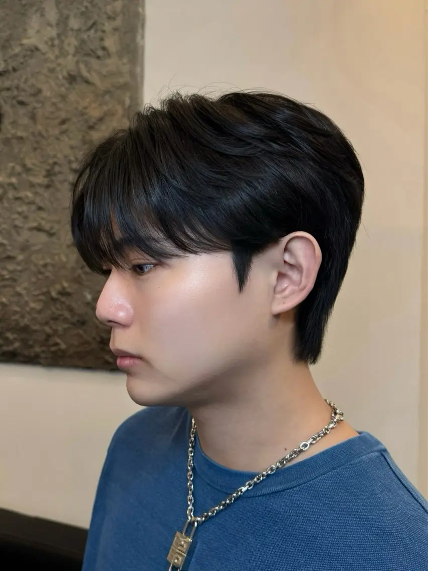 メンズ カット パーマ 韓国式ダウンパーマ 🇰🇷櫻井健のヘアスタイル