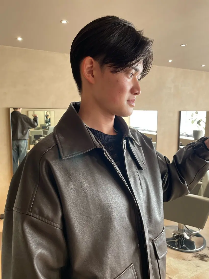 ショート men'sセンター パート徳田浩二のヘアスタイル