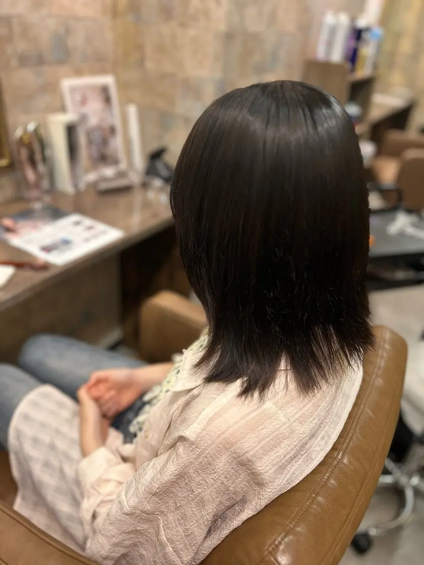 ミディアム 学生 ヘアカラー マエダ ミノリのヘアスタイル