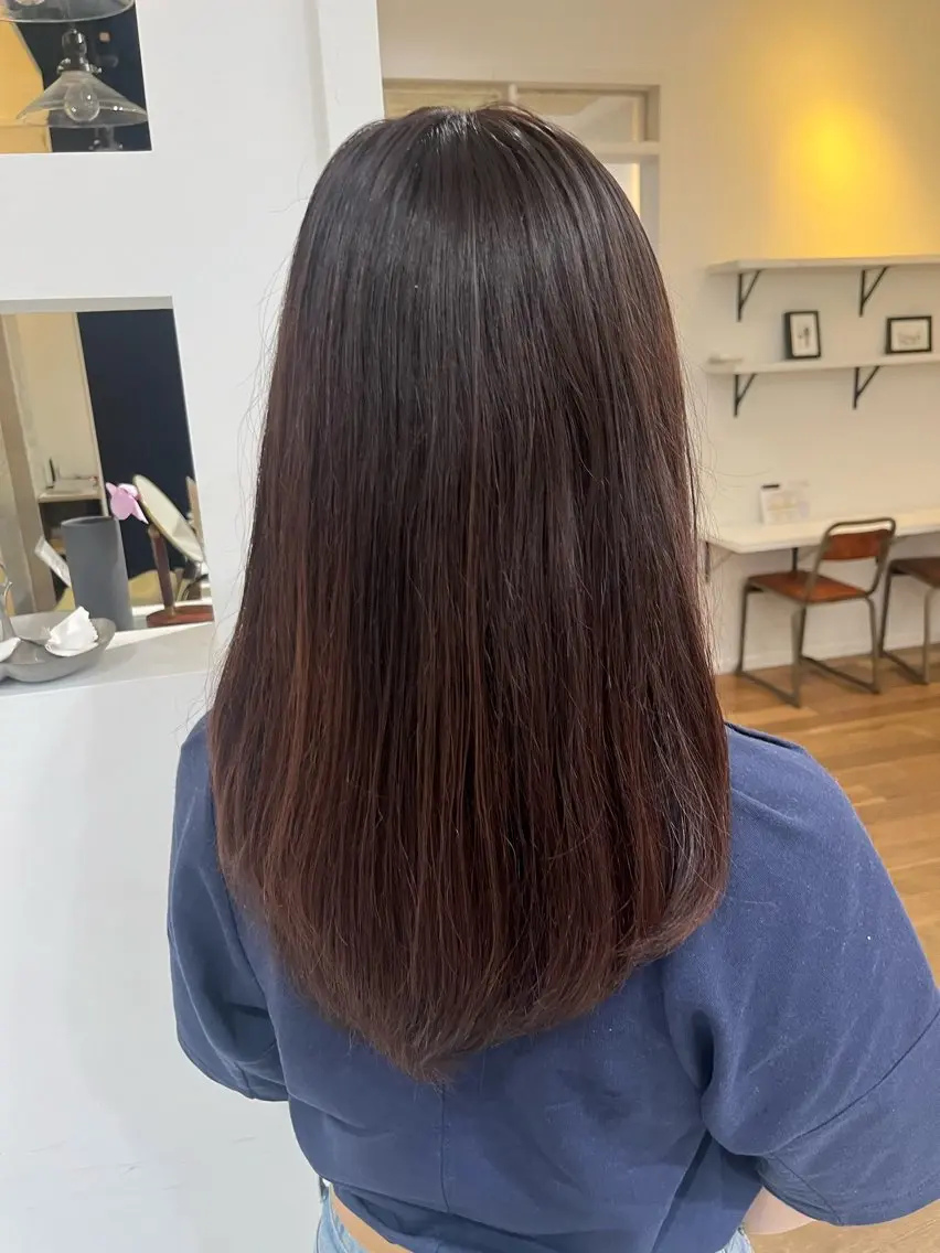 ロング トリートメント ヘアカラー トリートメント 無料カットモデル‪✨ ✂️Nanami🌷のヘアスタイル