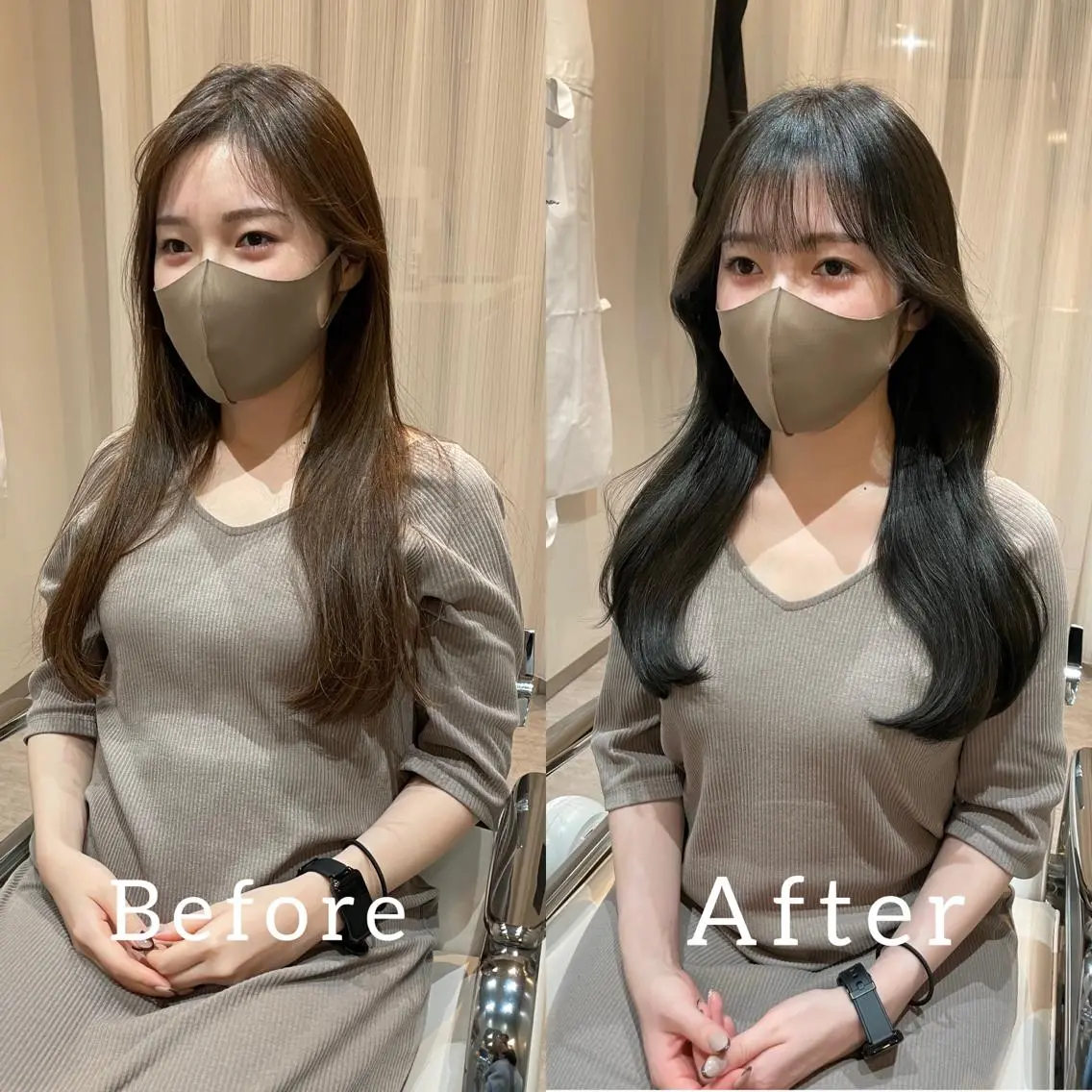 ロング 韓国風ヘア レイヤーカット LOMA🇰🇷 銀座クボタのヘアスタイル