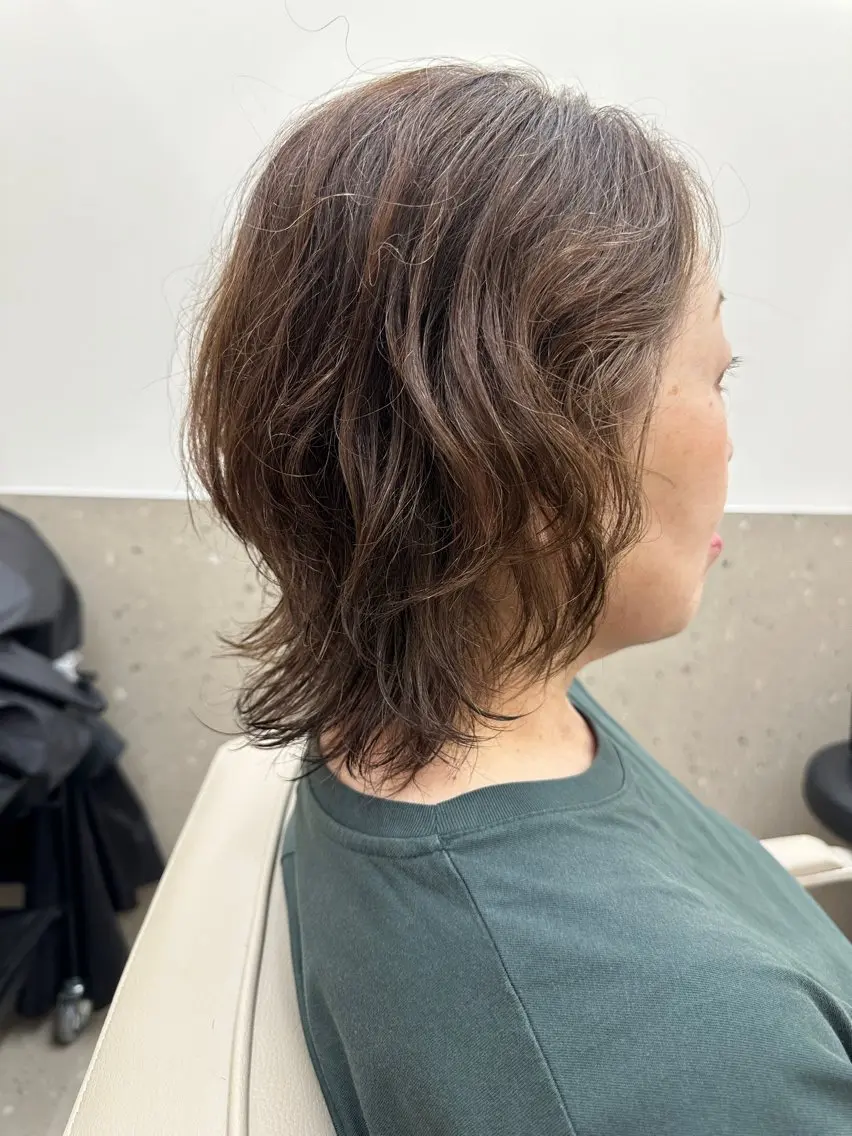ミディアム くせ毛 多毛くせ毛カット専門 ネギシトモヒロのヘアスタイル