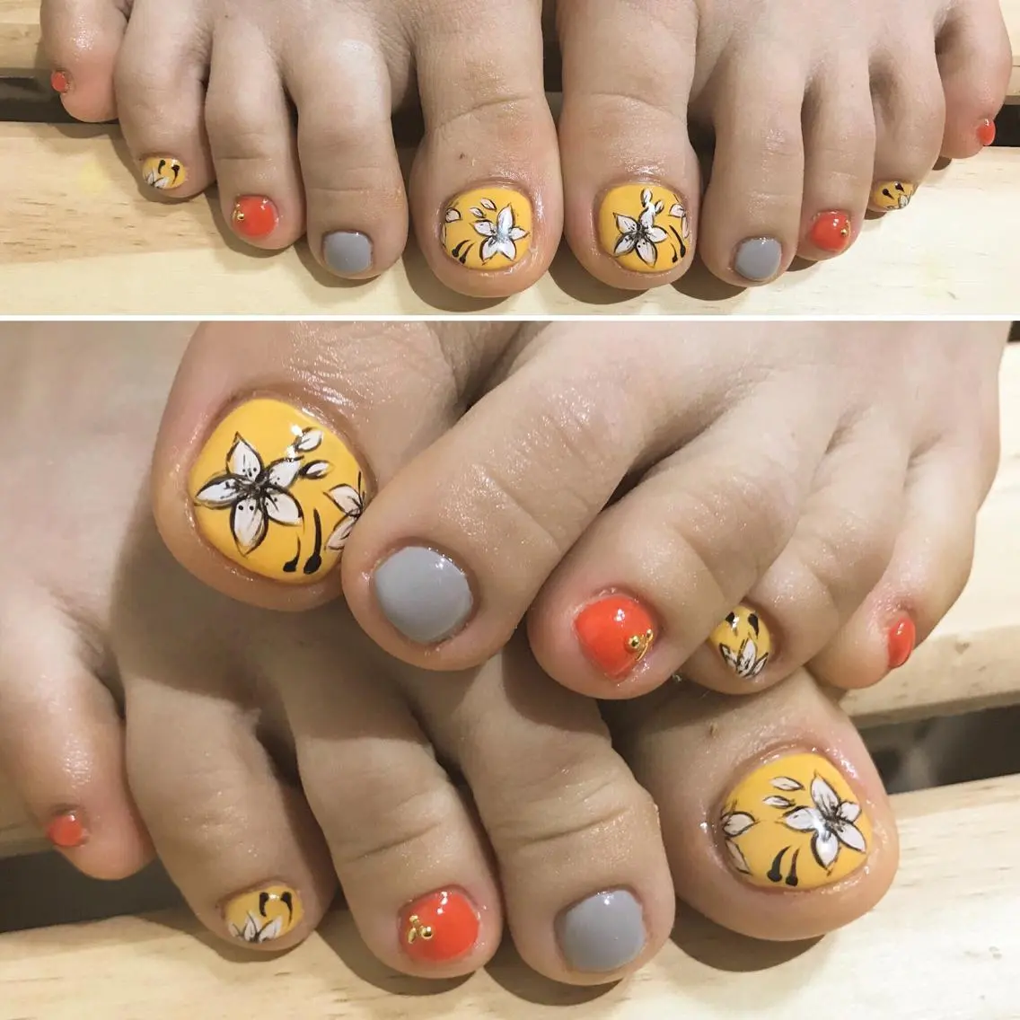 ネイル フットネイル シンプルネイル 春ネイル ホワイト 冬ネイル フットネイル nail fufla ♡yamane♡のネイルデザイン