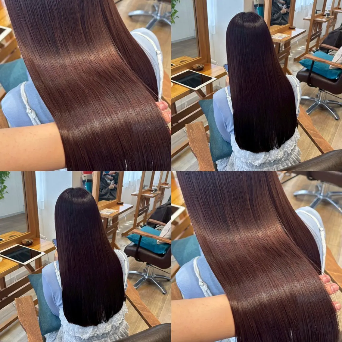 ロング カラー ブラウンカラー ピンクカラー ピンクブラウン ヘアカラー トリートメント ヘッドスパ RINNO🌷透明感 カラー/髪質改善のヘアスタイル