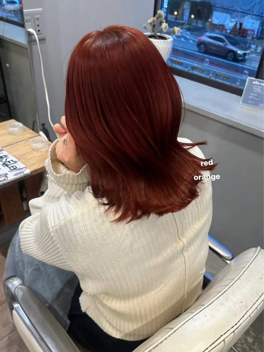 ミディアム カラー ヘアカラー トリートメント 暖色カラー/レイヤー 🌙 オノユリカのヘアスタイル