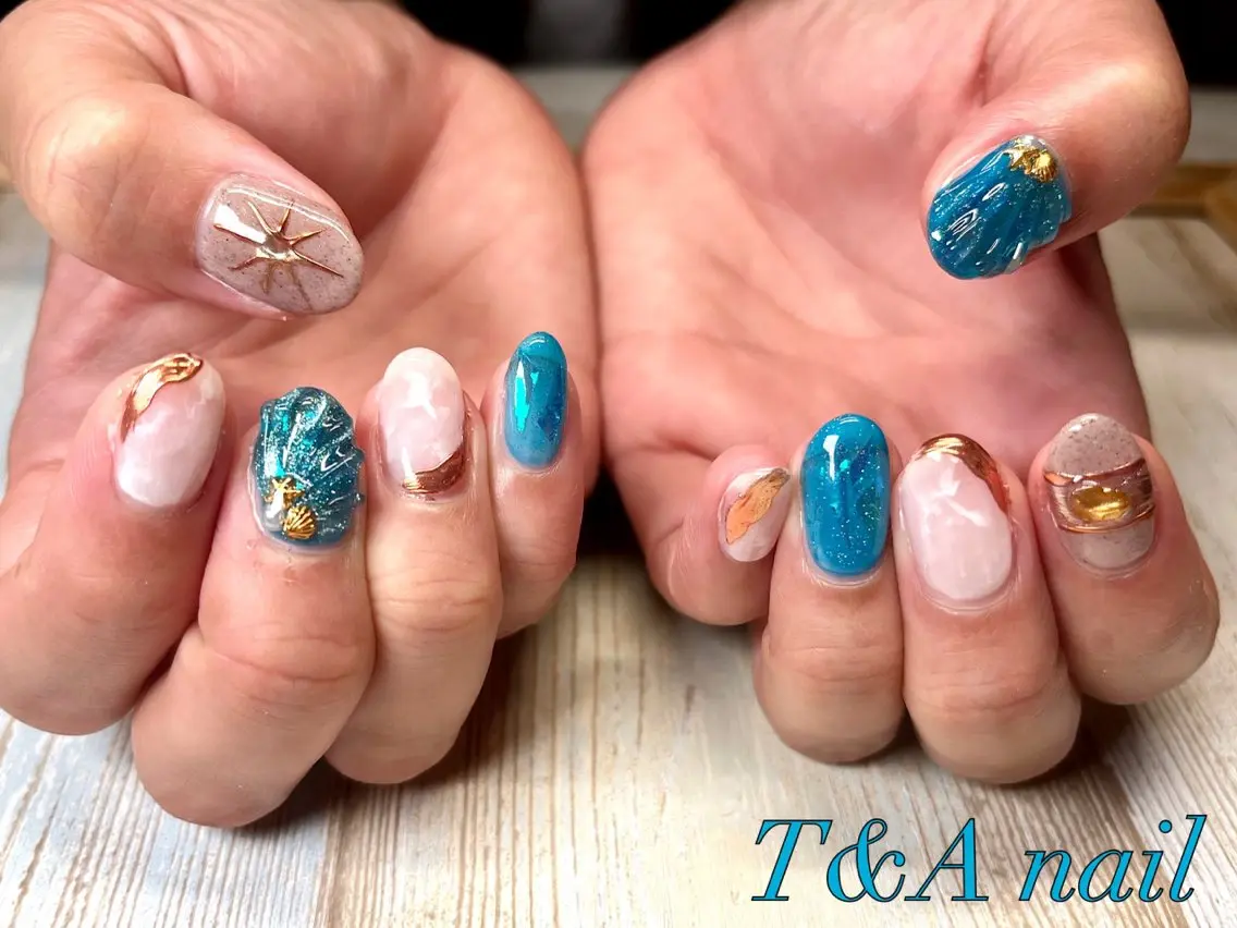 ネイル 長さ出し ジェルネイル ニュアンスネイル スカルプネイル シンプルネイル T&A nailのネイルデザイン