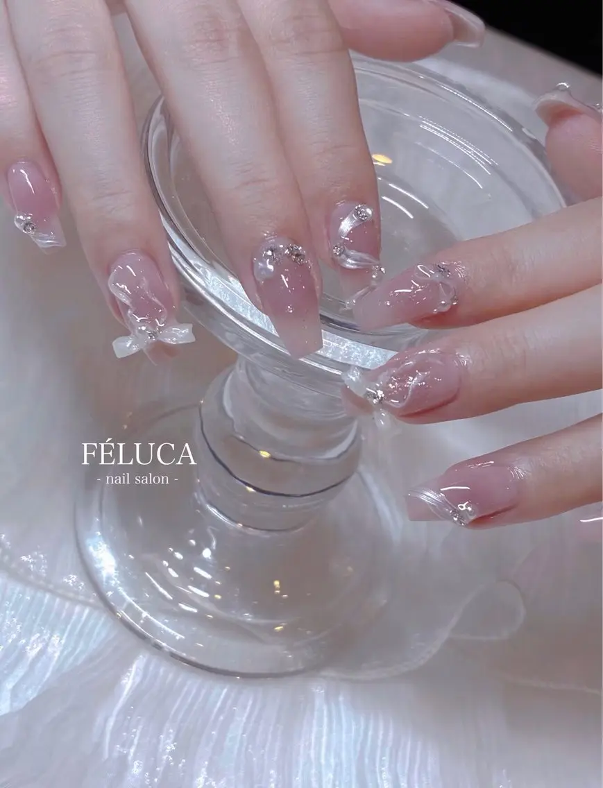 ネイル チークネイル ツイードネイル ワンホンネイル 冬ネイル ハンドネイル FELUCA rinaのネイルデザイン