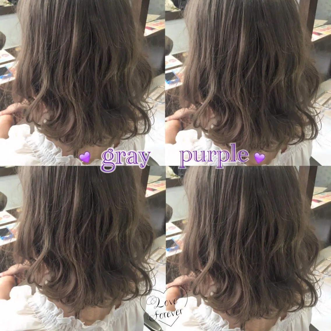ミディアム カラー ブリーチ パープルカラー 韓国ヘア得意❤︎森澤 悠佳のヘアスタイル