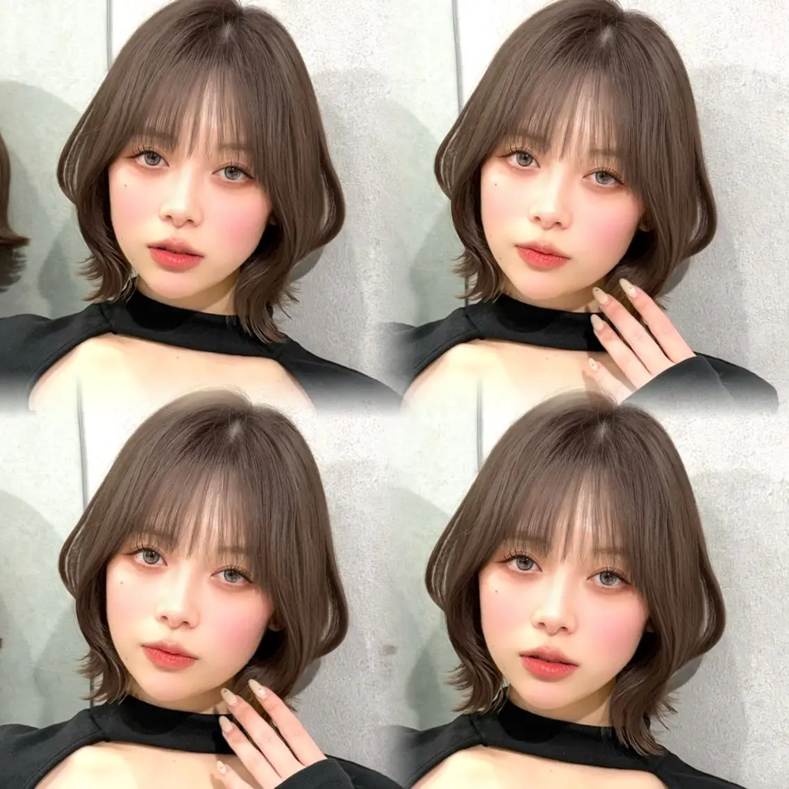 ミディアム カラー ヘアアレンジ ボブレイヤー 透明感カラー ボブ 韓国風ヘア レイヤーカット 韓国ヘア/ロー レイヤー/Rumiのヘアスタイル
