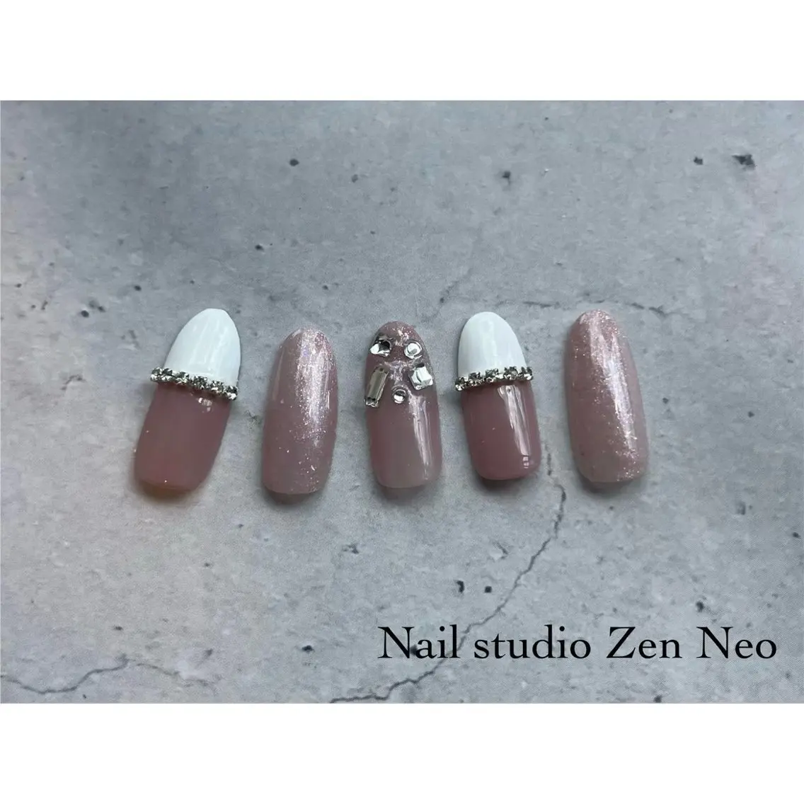 ネイル フレンチネイル オフィスネイル ピンク ハンドネイル Zen Neo / SEINA🎀のネイルデザイン