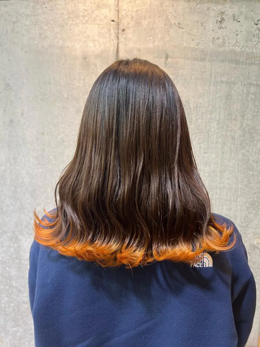 カット+ケア裾カラー+Aujua4stepトリートメントの写真