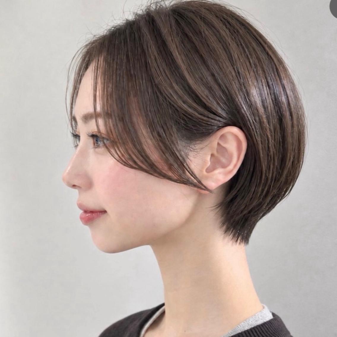 ショート カラー 丸みショート アッシュ アッシュブラウン ブラウンカラー ショートヘア カット ヘアカラー 骨格診断で絶対可愛い ✨丸みショート✨凌弥のヘアスタイル