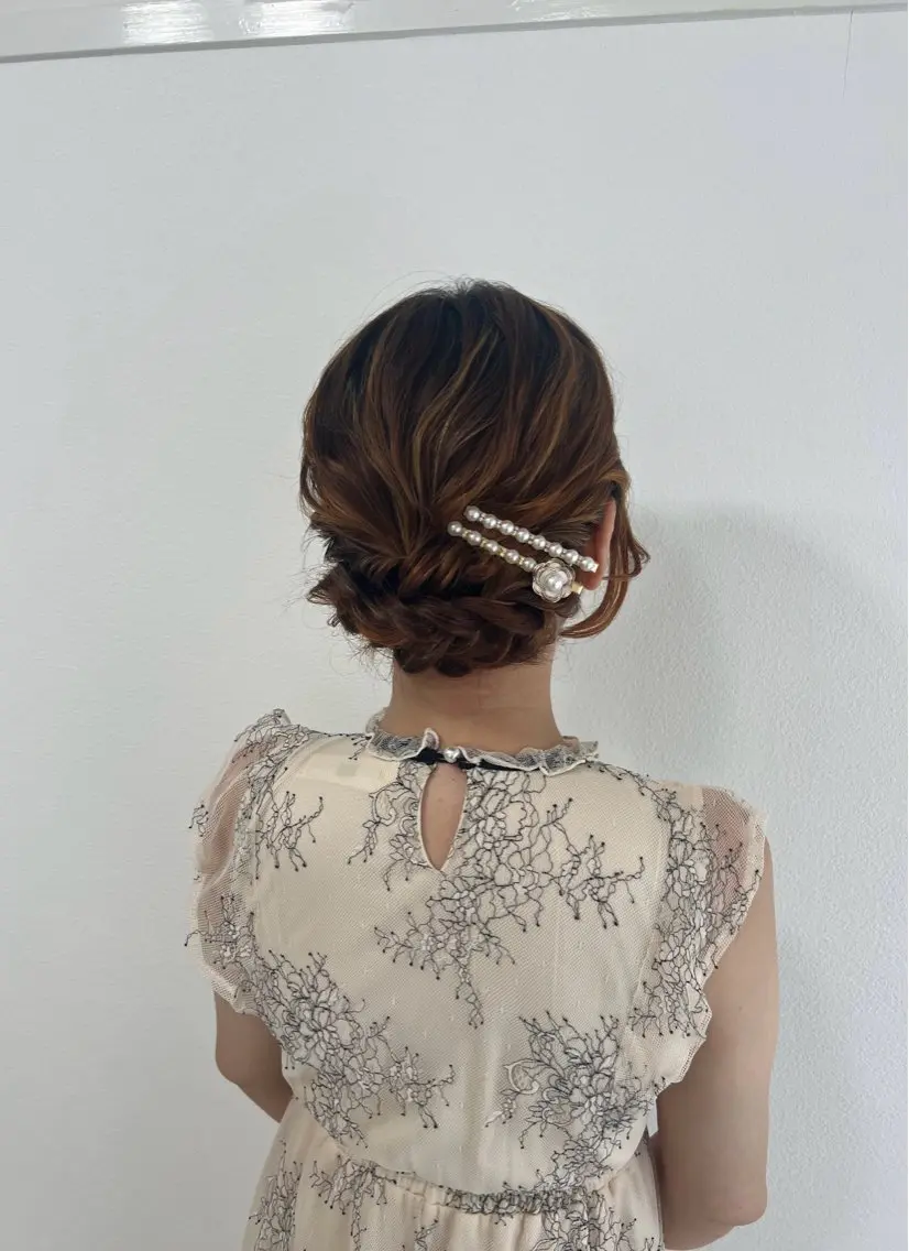ミディアム ヘアアレンジ 大羅 海比のヘアスタイル
