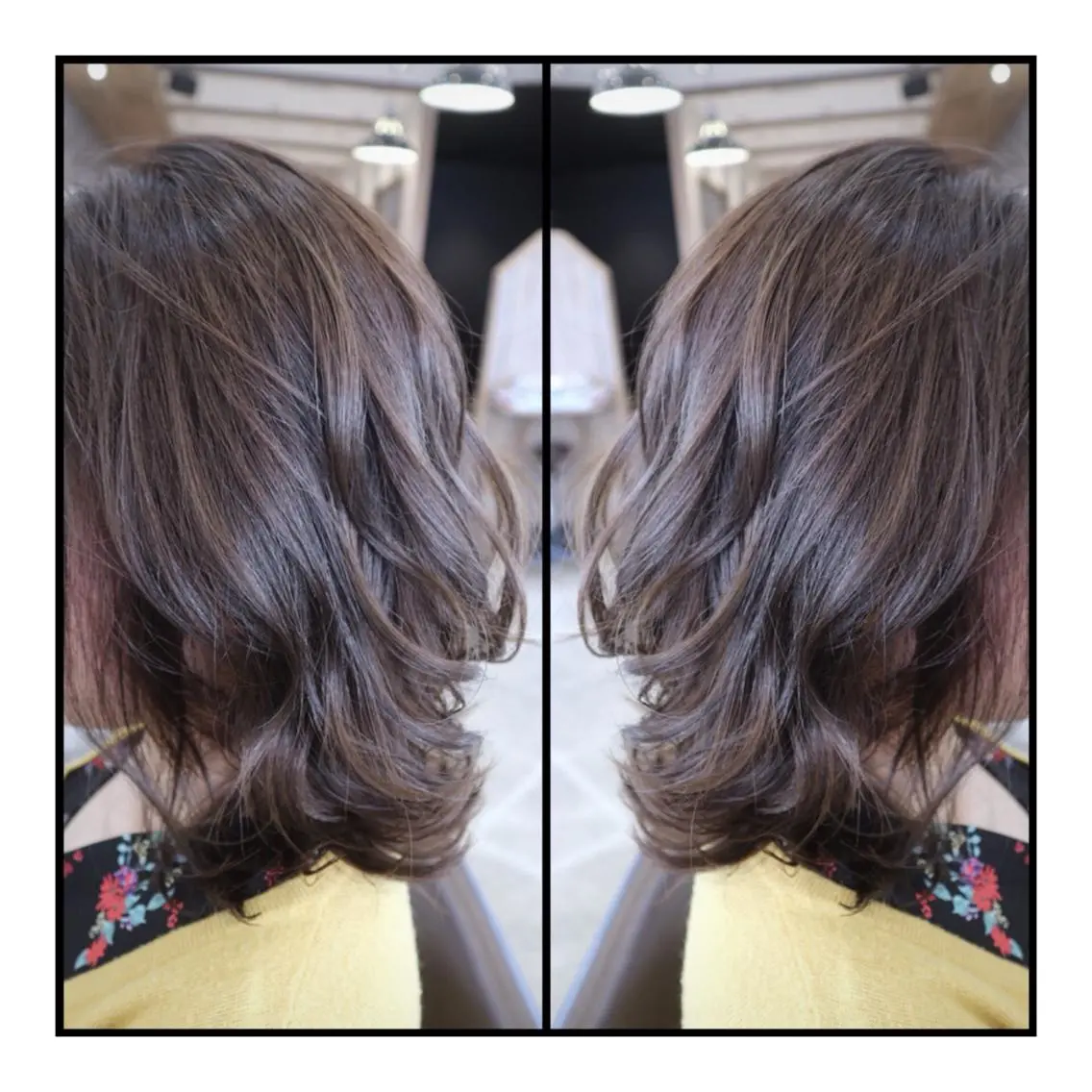 セミロング カラー 土屋 ゆうこのヘアスタイル