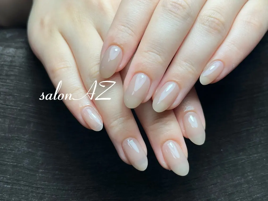 ネイル アートネイル 長さ出し フットネイル フレンチネイル ジェルネイル salon AZのネイルデザイン