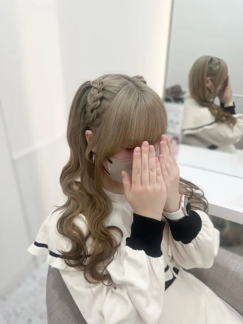 ヘアアレンジ ヘアセット 🎀ちゃんりお🎀 /ブリーチなしカラーのヘアスタイル