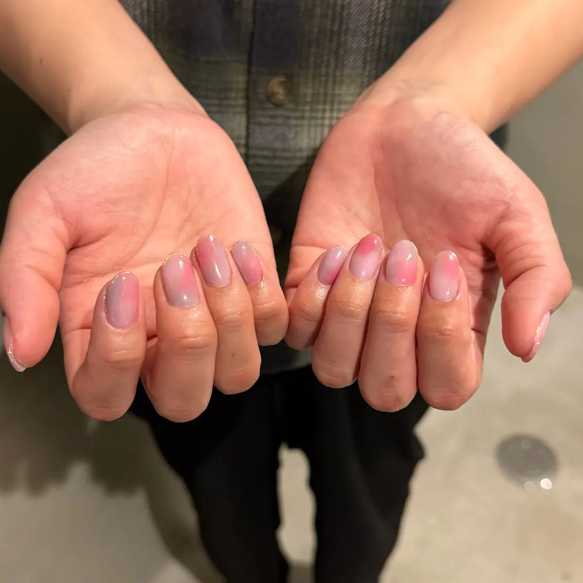 ネイル 春ネイル ʀᴀɪ ɴᴜᴀɴᴄᴇのネイルデザイン