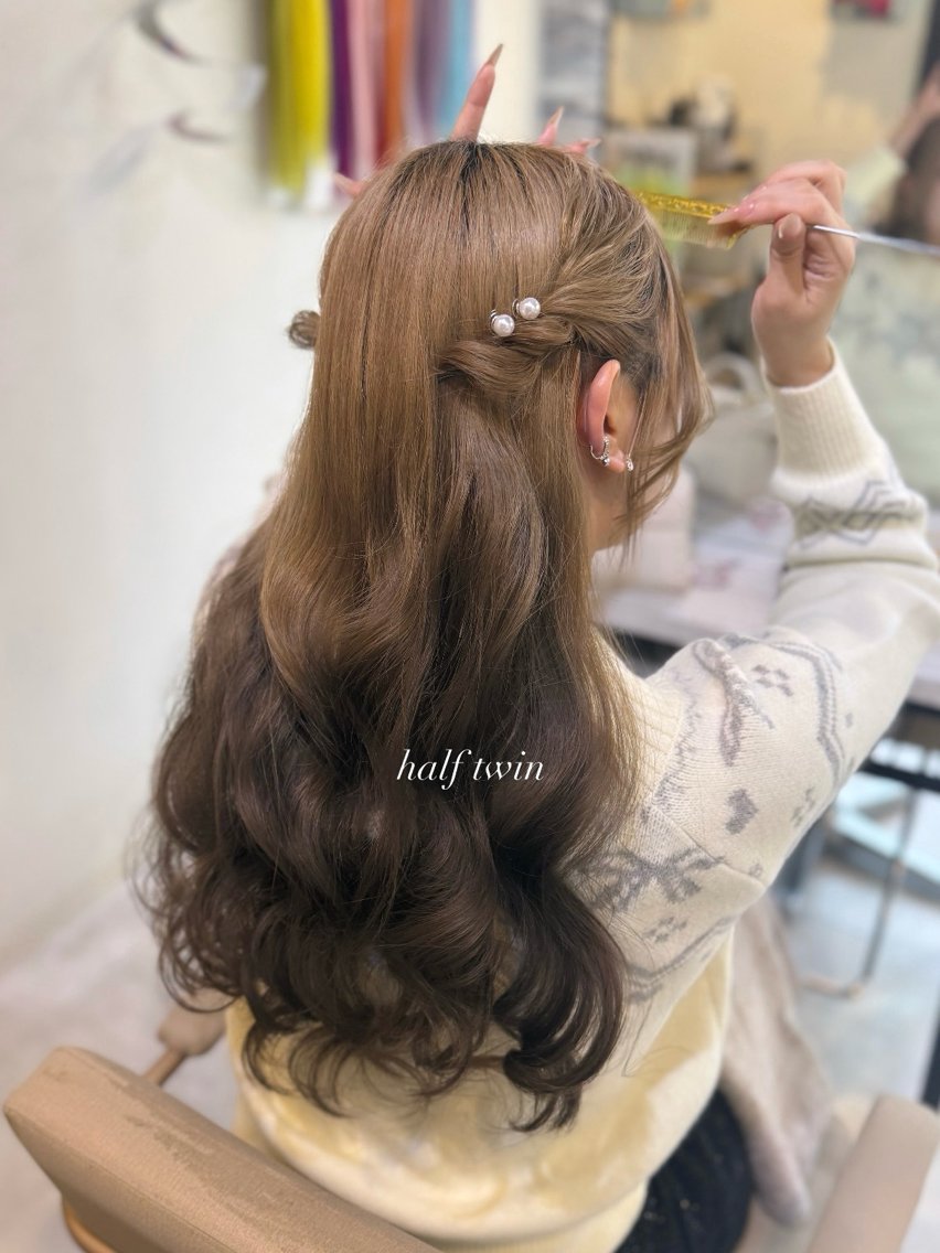 ロング ヘアアレンジ ヘアセット MOMO /ヘアセットのヘアスタイル