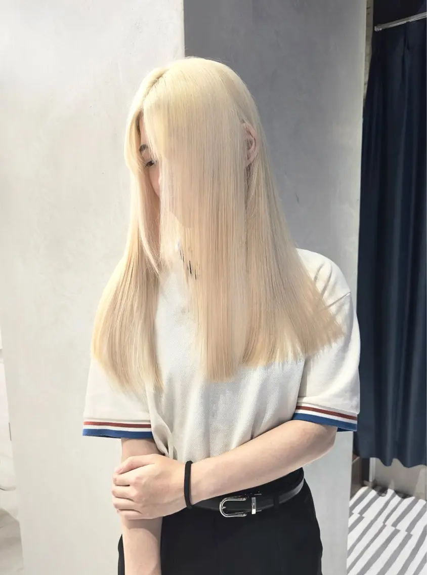ロング カラー カット ヘアカラー 💚ブリーチカラー 指名🥇💚ユウスケのヘアスタイル