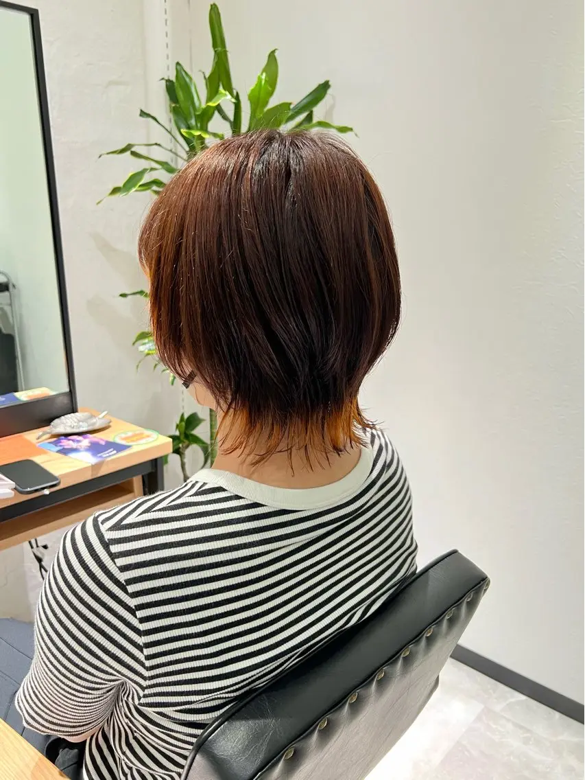 ショート カラー ヘアアレンジ 狐カラー 「sumi」 AMIのヘアスタイル
