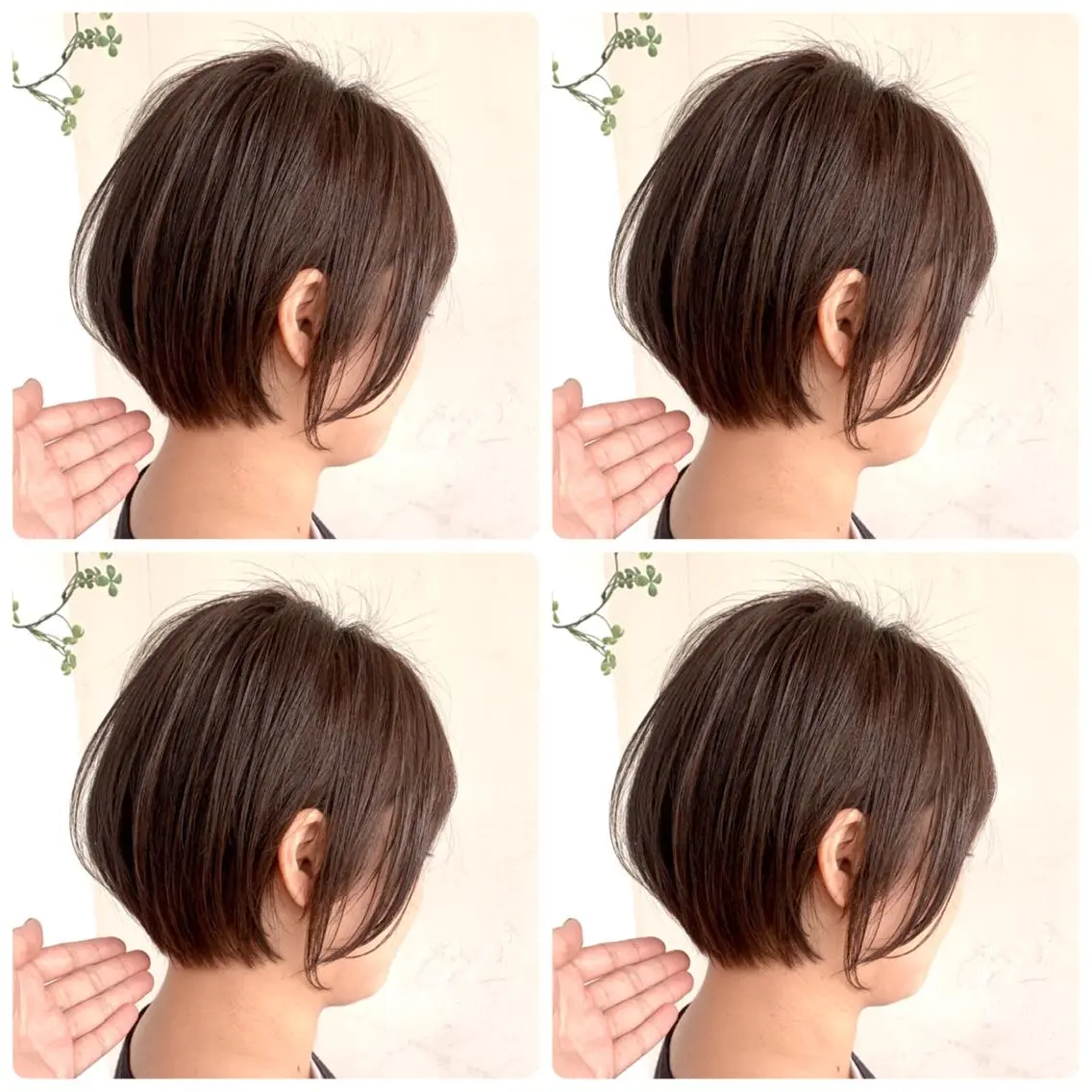 ショート カラー ショートボブ ハンサムショート 丸みショート デザインカラー ハイライトカラー カット ヘアカラー トリートメント 京都大人女性ショート 徒歩1分/秋山のヘアスタイル