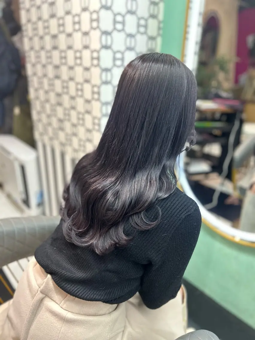 セミロング アッシュ 髪質改善 ヘアカラー 【髪質改善特化】 新宿/縮毛矯正/セラのヘアスタイル