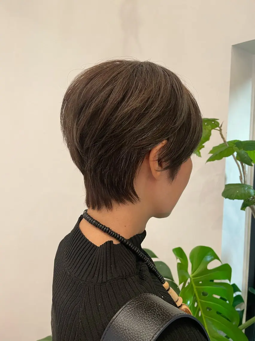 ショート カット ヘアカラー トリートメント 平塚/透明感カラー/ 湘南/結花のヘアスタイル
