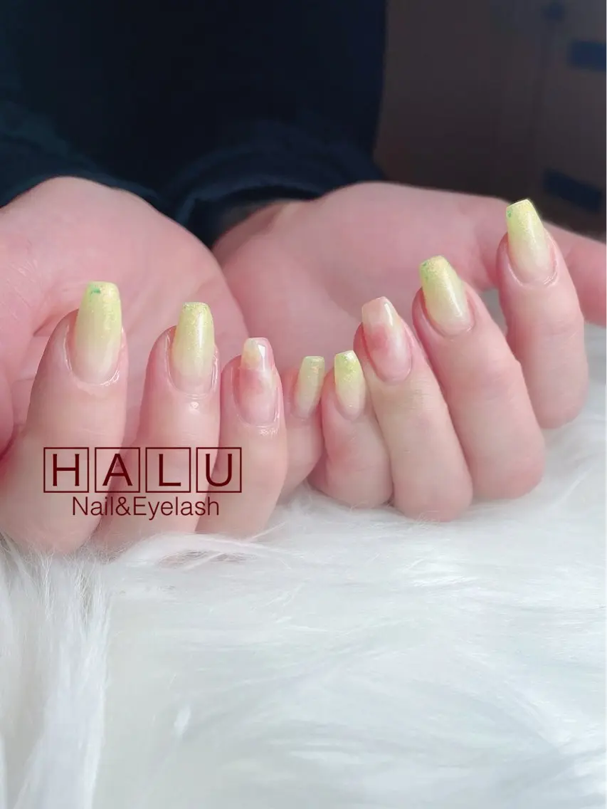 ネイル 春ネイル 黄色 HALU ハルのネイルデザイン