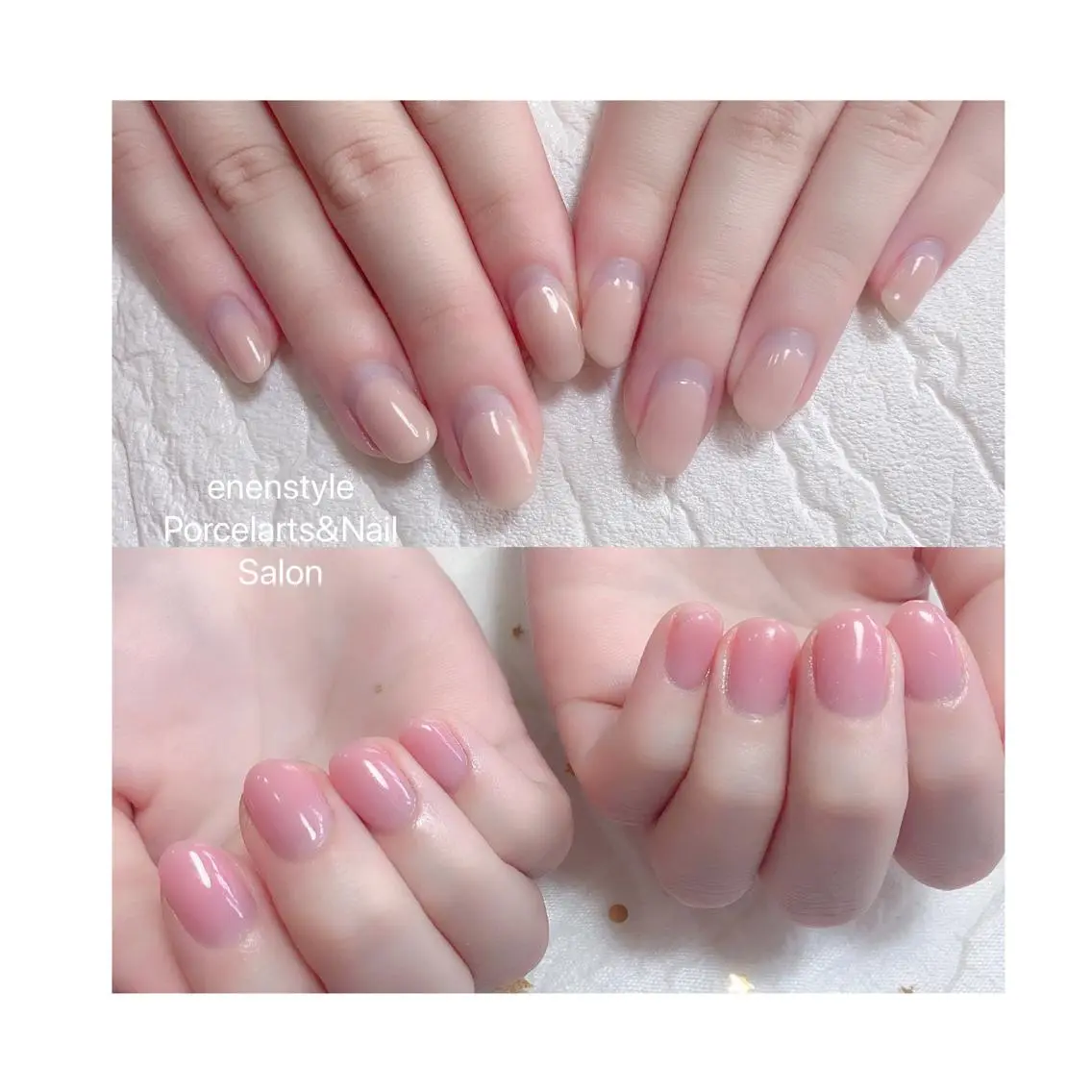 ショート ネイル ジェルネイル ニュアンスネイル オフィスネイル ワンカラーネイル パラジェル 🐾enen style 🐾のネイルデザイン