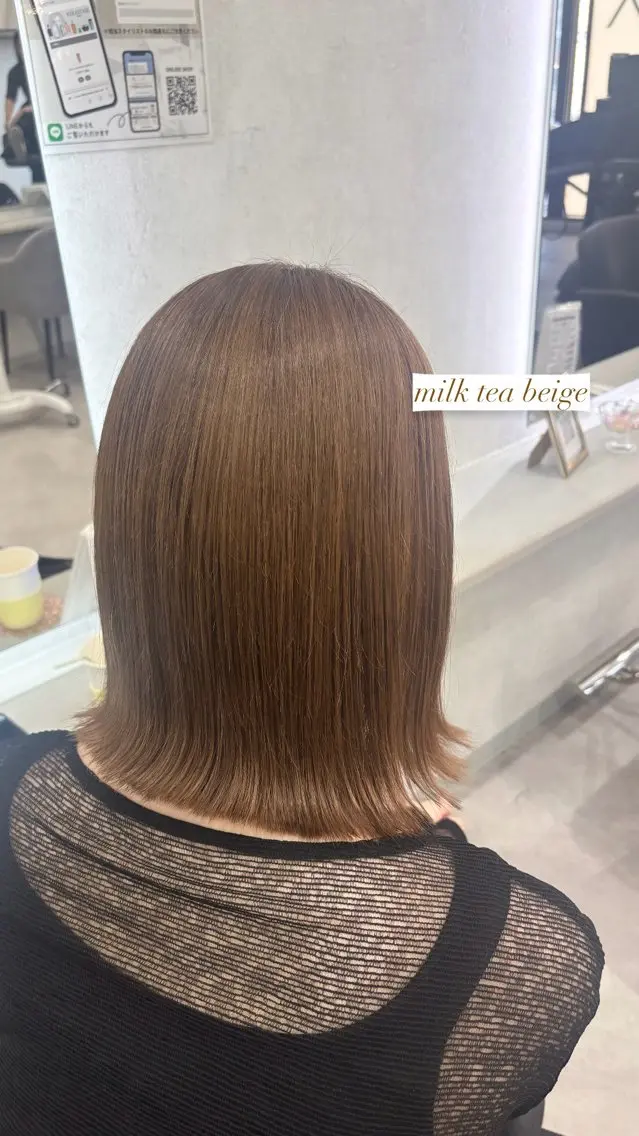 ミディアム ヘアカラー 🎀柔らか暖色カラ ー💕sayakaのヘアスタイル