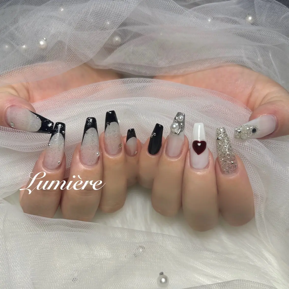 ネイル Lumière｜ ロング｜ワンホンのネイルデザイン