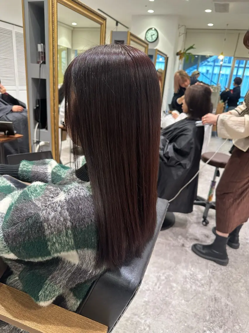 セミロング ヘアカラー トリートメント 透明感イルミナカラー /寒色/MOMOKAのヘアスタイル