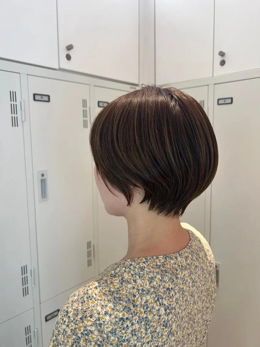 ショート カラー ハイライトカラー ハイライト ショートヘア カット ヘアカラー トリートメント ダブルカラー 🩷Rio🩷のヘアスタイル