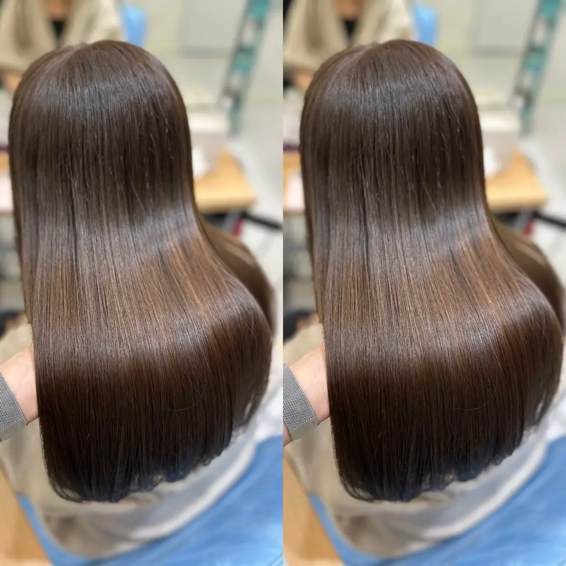ロング カラー 髪質改善🩵縮毛矯正 代々木/木下のヘアスタイル
