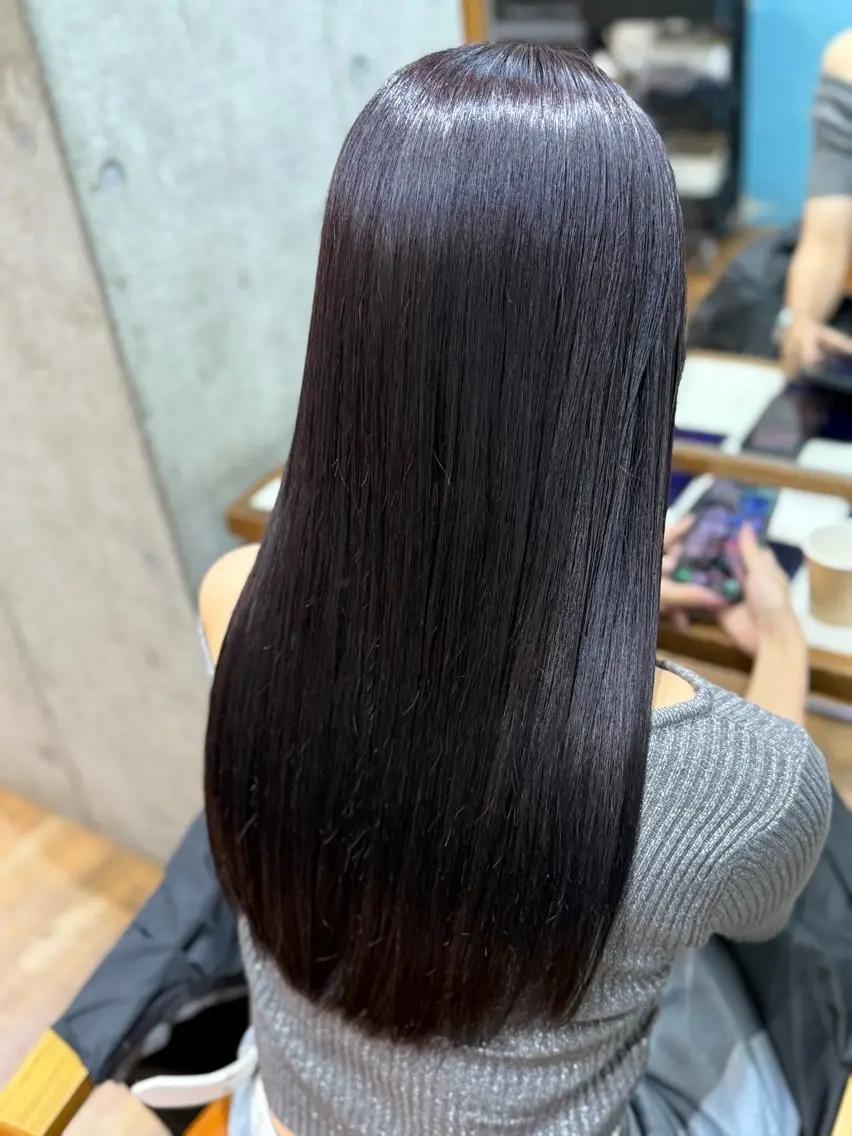 ロング パーマ ヘアカラー パーマ 縮毛矯正 トリートメント 🎨デザイン🥇 美髪・艶髪 日暮千敬のヘアスタイル
