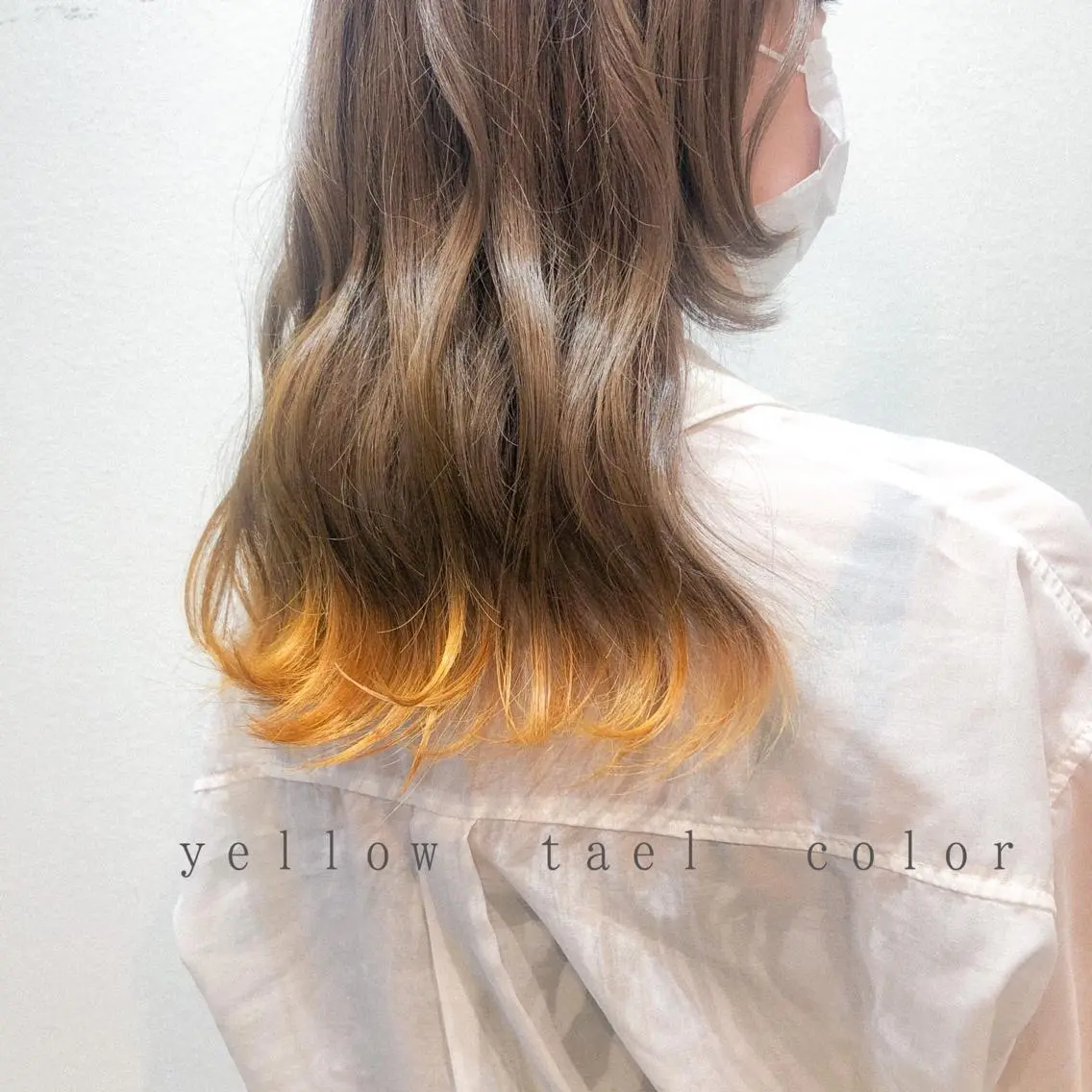 セミロング カラー ブリーチ イエローカラー カラーパティシエ facce🌼ikoのヘアスタイル