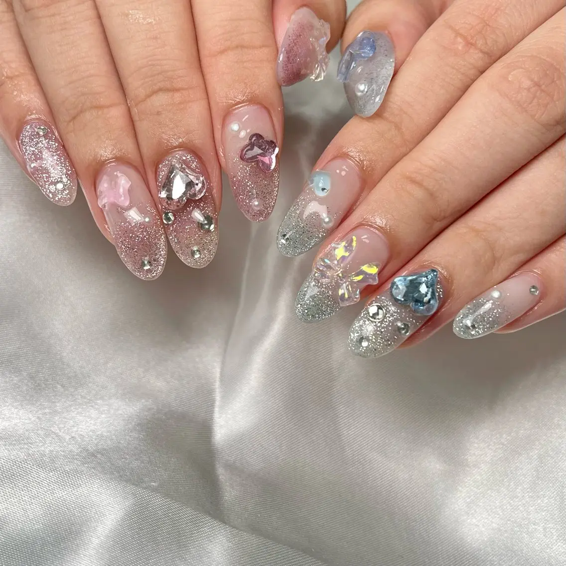 ネイル アートネイル 長さ出し マグネットネイル 持ち込み ハンドネイル RE SALONのネイルデザイン