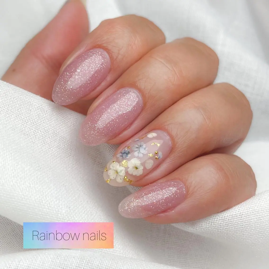 ネイル ハンドネイル Rainbow nailsくろちゃんのネイルデザイン